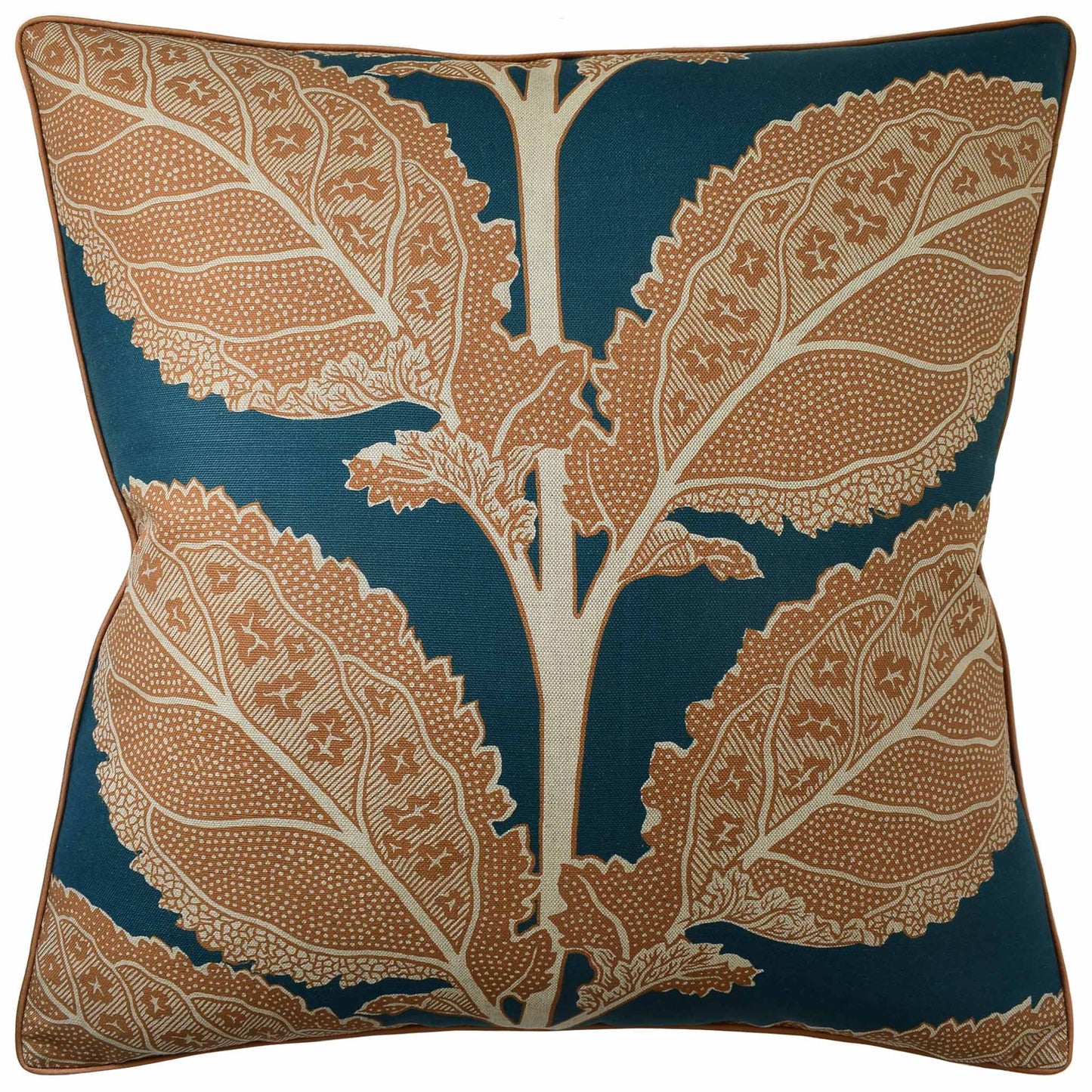 Throw Pillow: Lacinato Ochre Mineral 22" x 22"