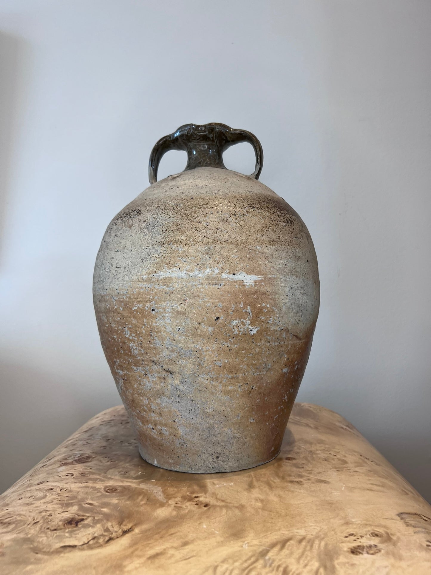 Antique French Earthenware Tall Urn 1