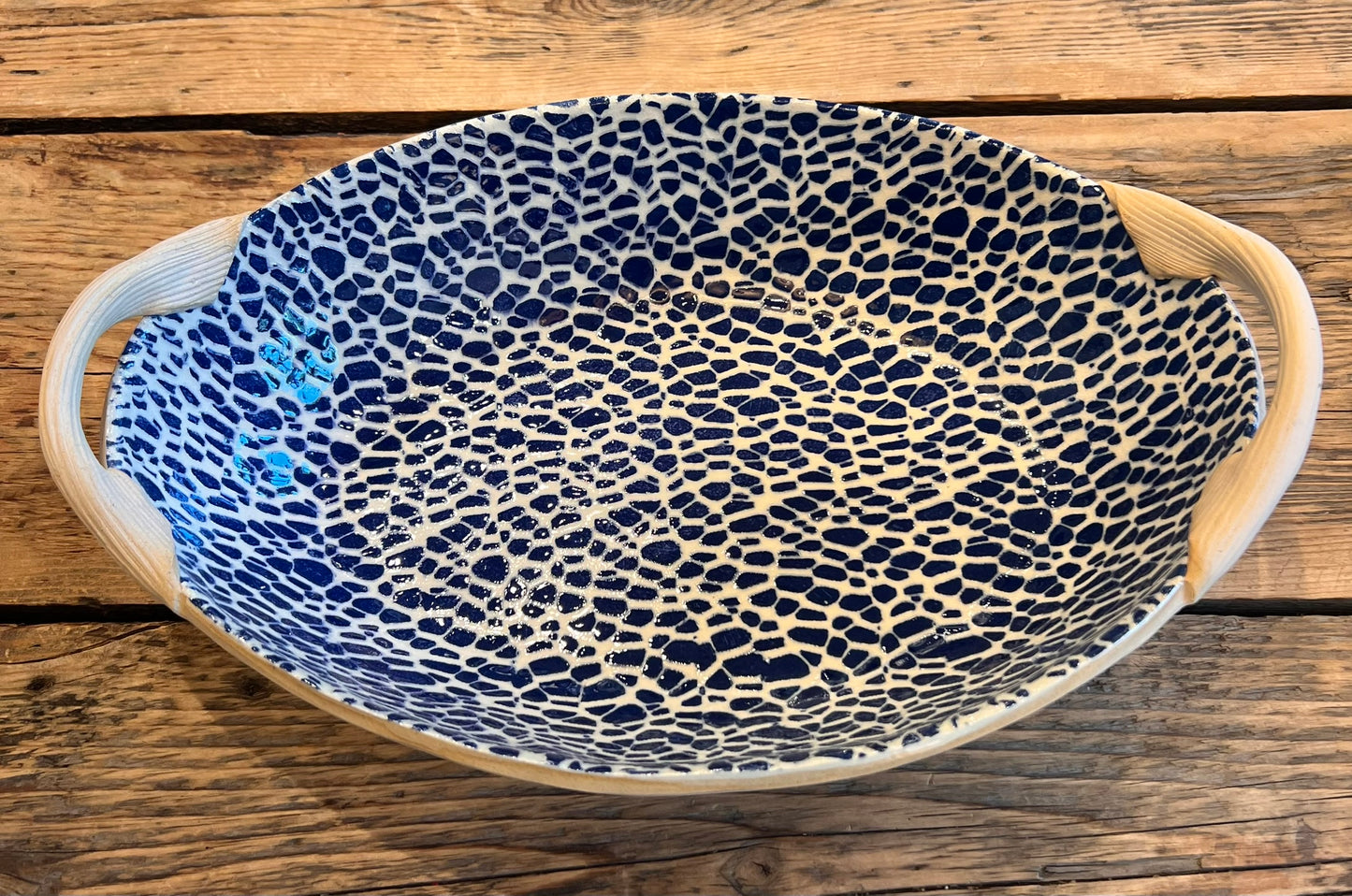 Nested Oval w/Handles Pebble