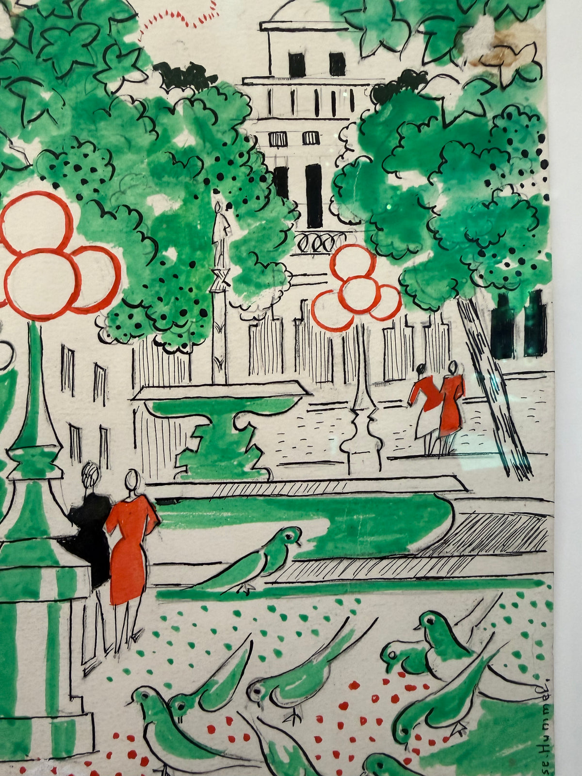 Painting, French Watercolor Place De La Comedie