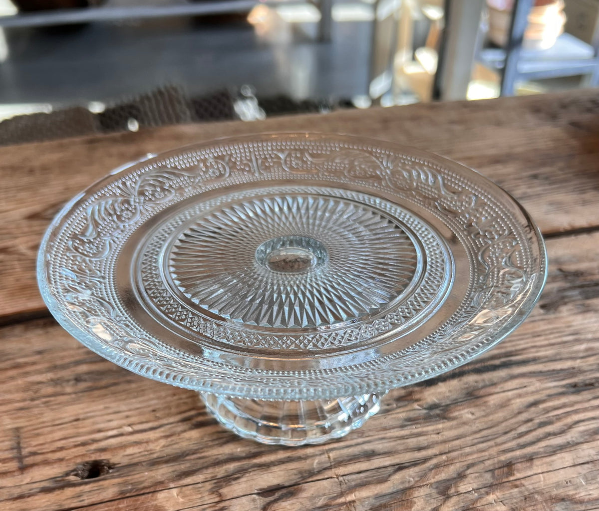 Cake Stand in Clear Glass