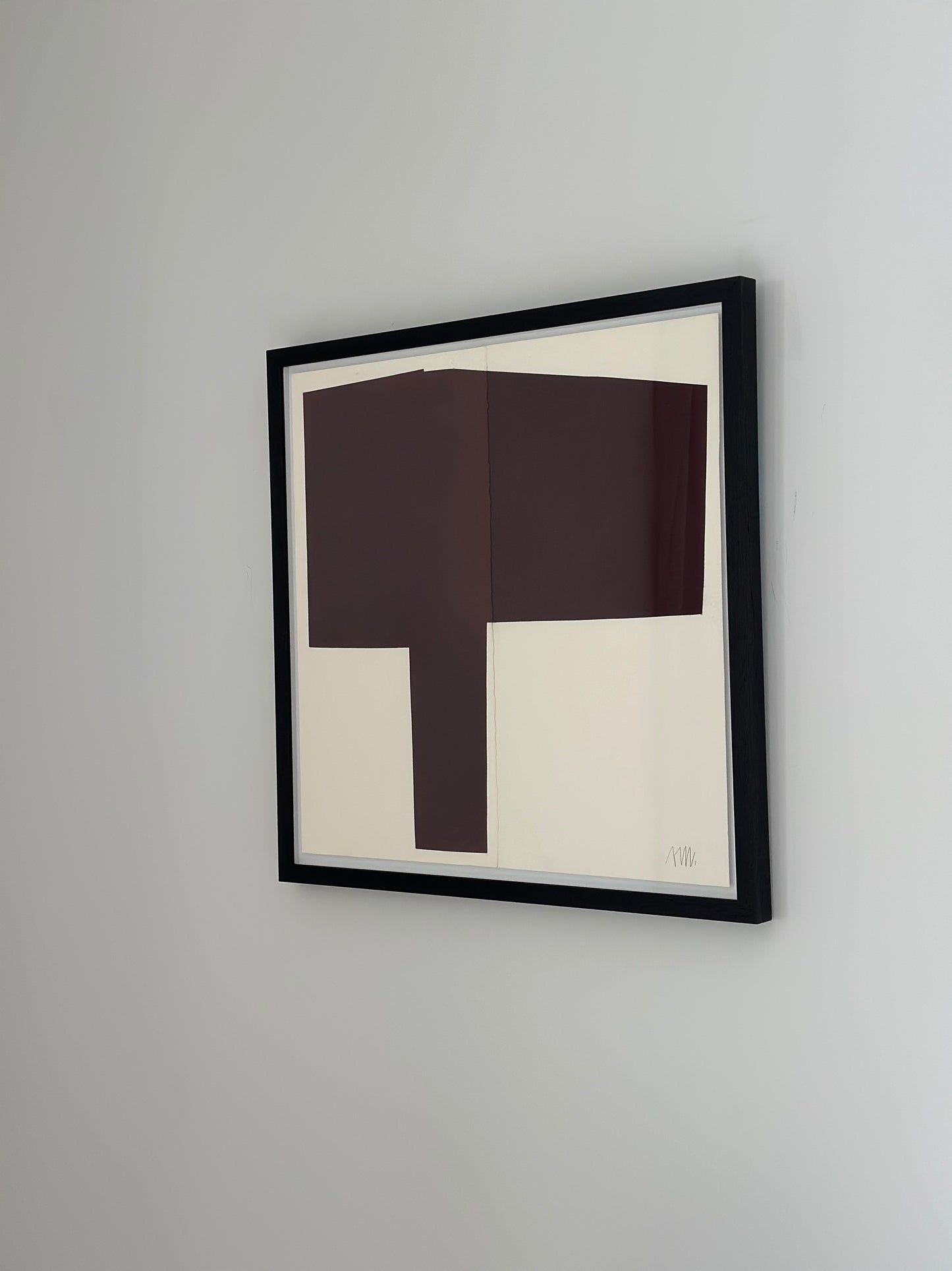 Artwork - Abstract Maroon Block T