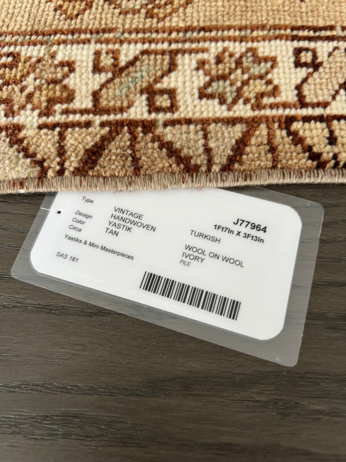 Vintage Turkish Yastik Rug J77964