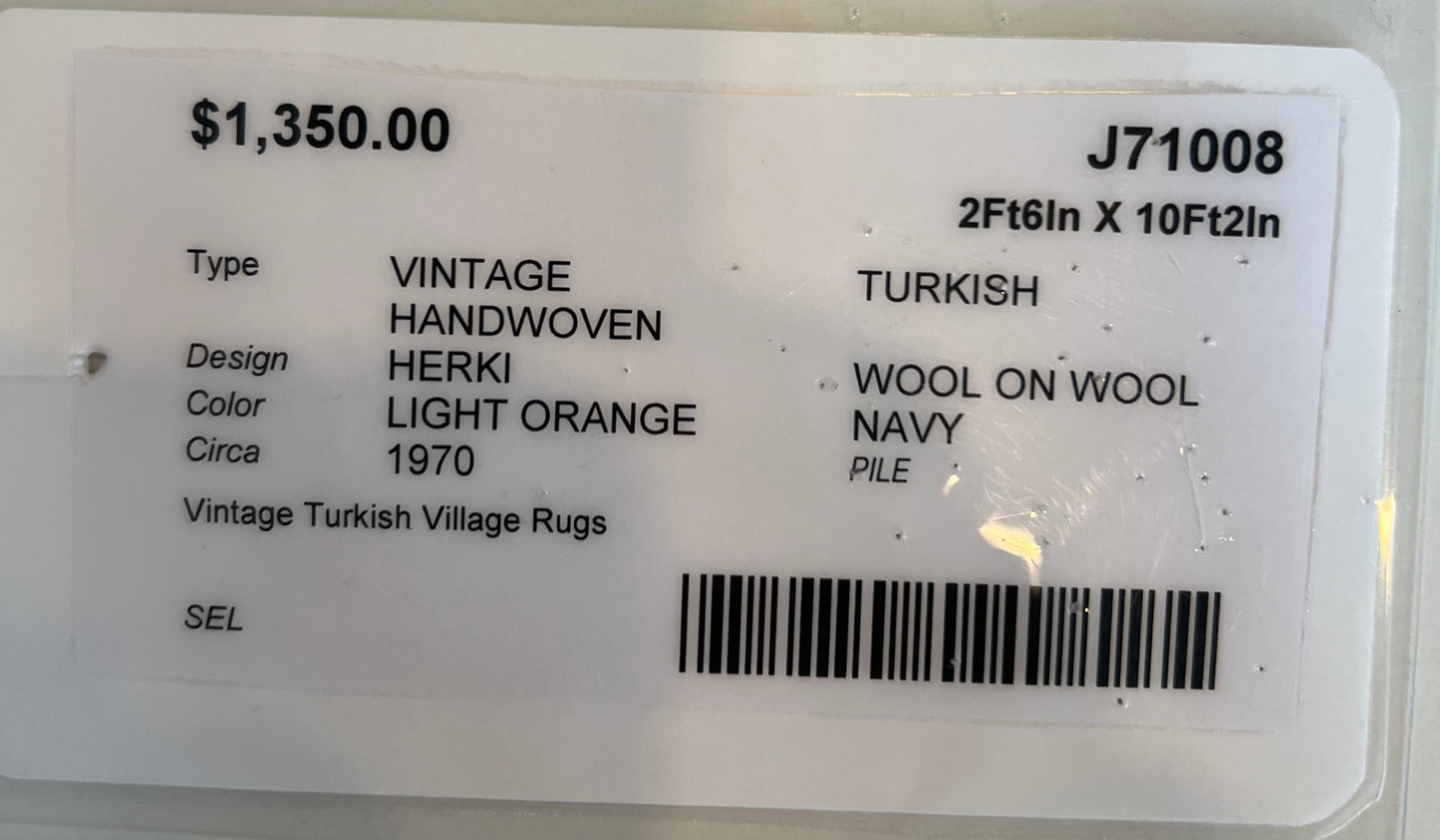 Vintage Herki Turkish Rug J71008