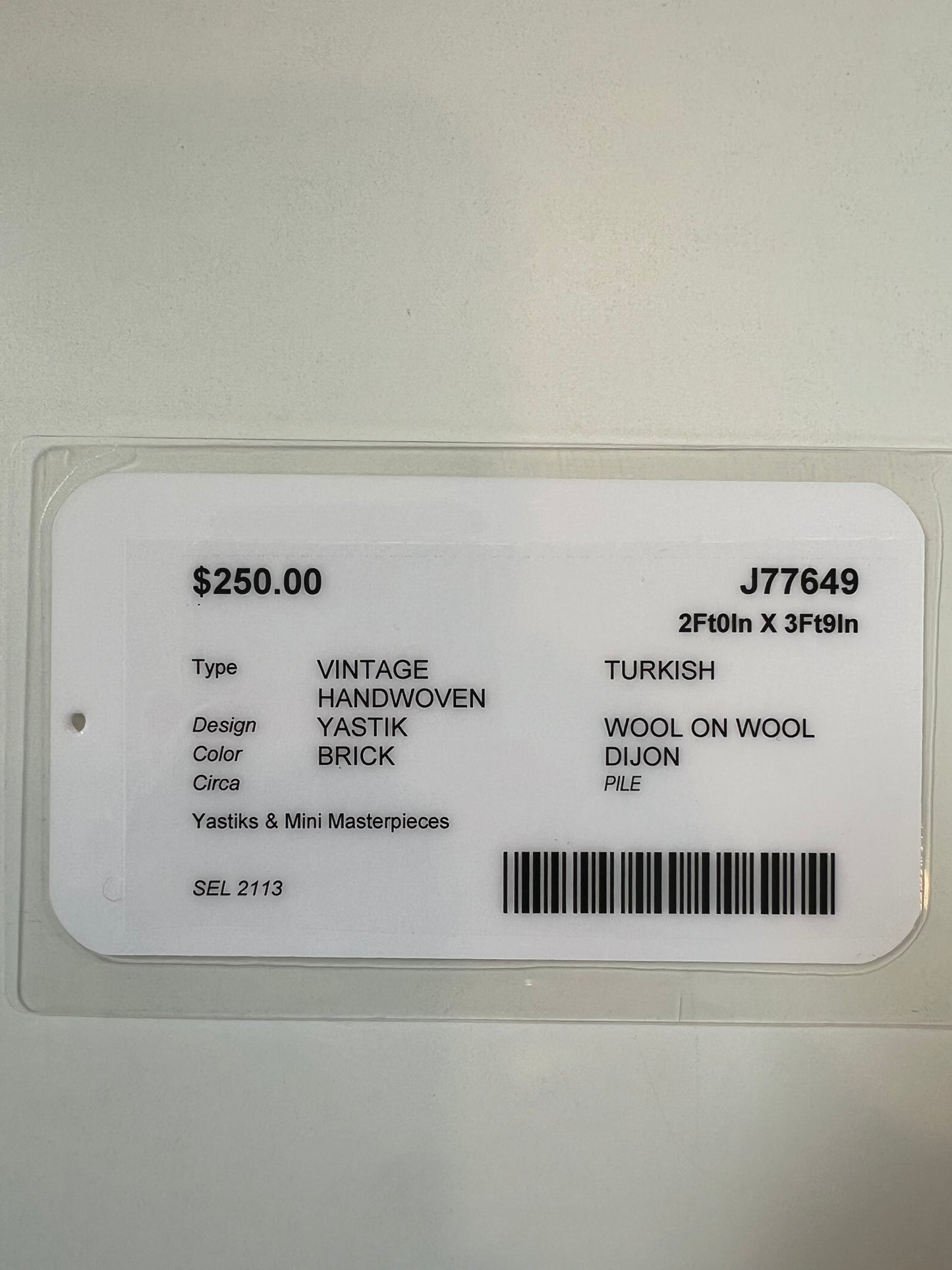 Vintage Turkish Yastik Rug J77649