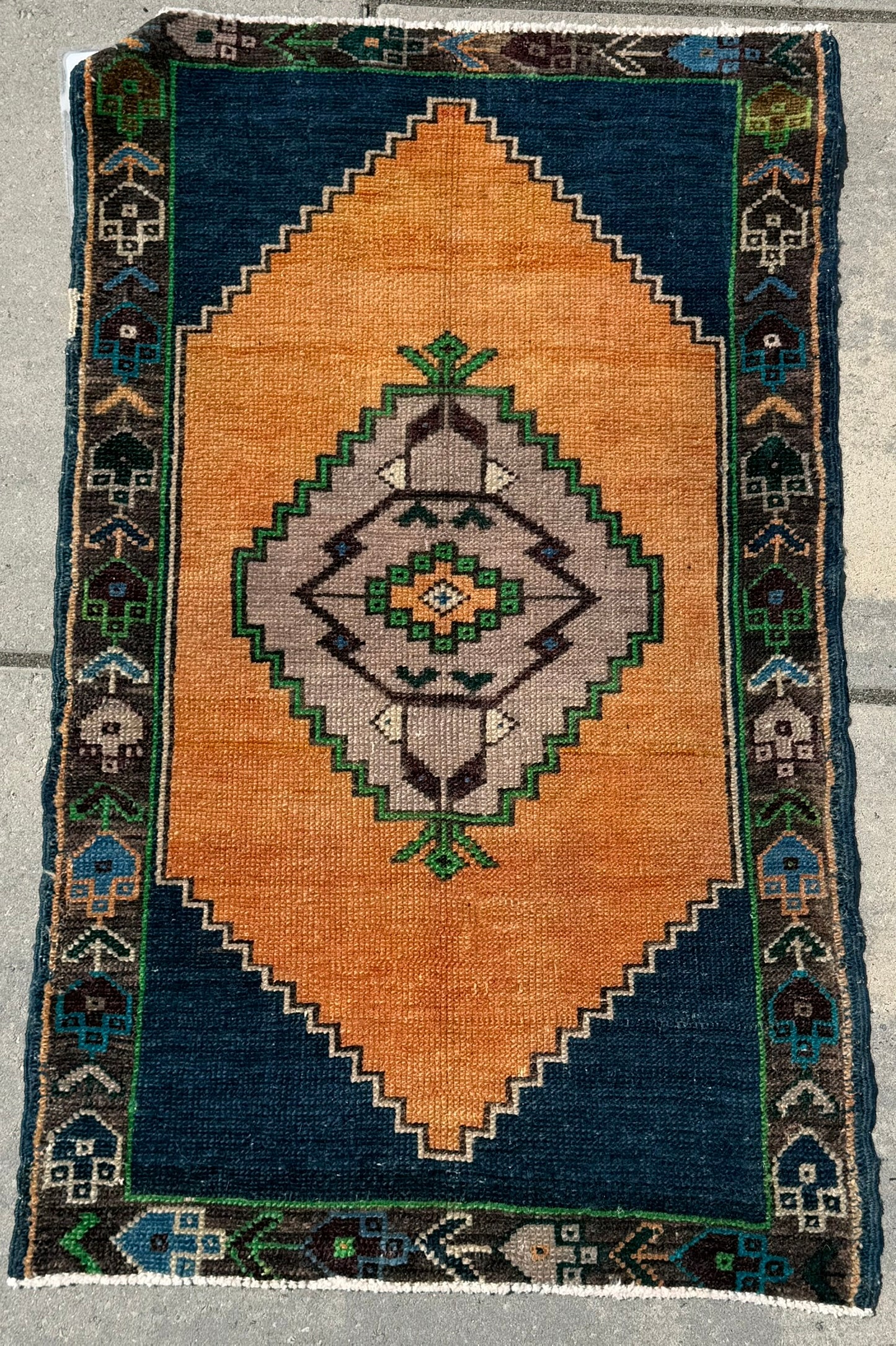 Vintage Turkish Yastik Rug J88091