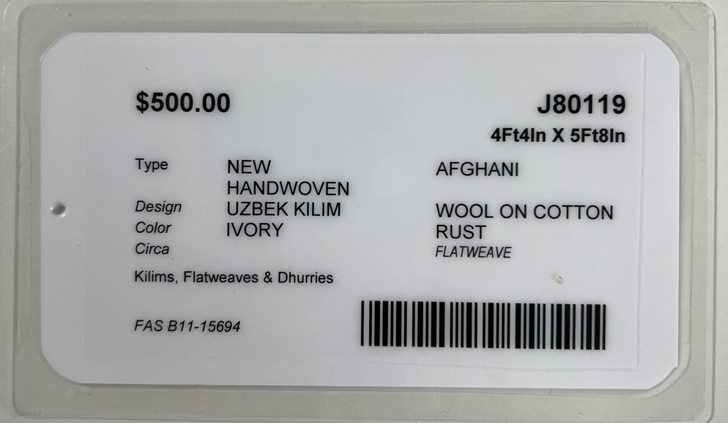 New Uzbek Kilim Rug J80119