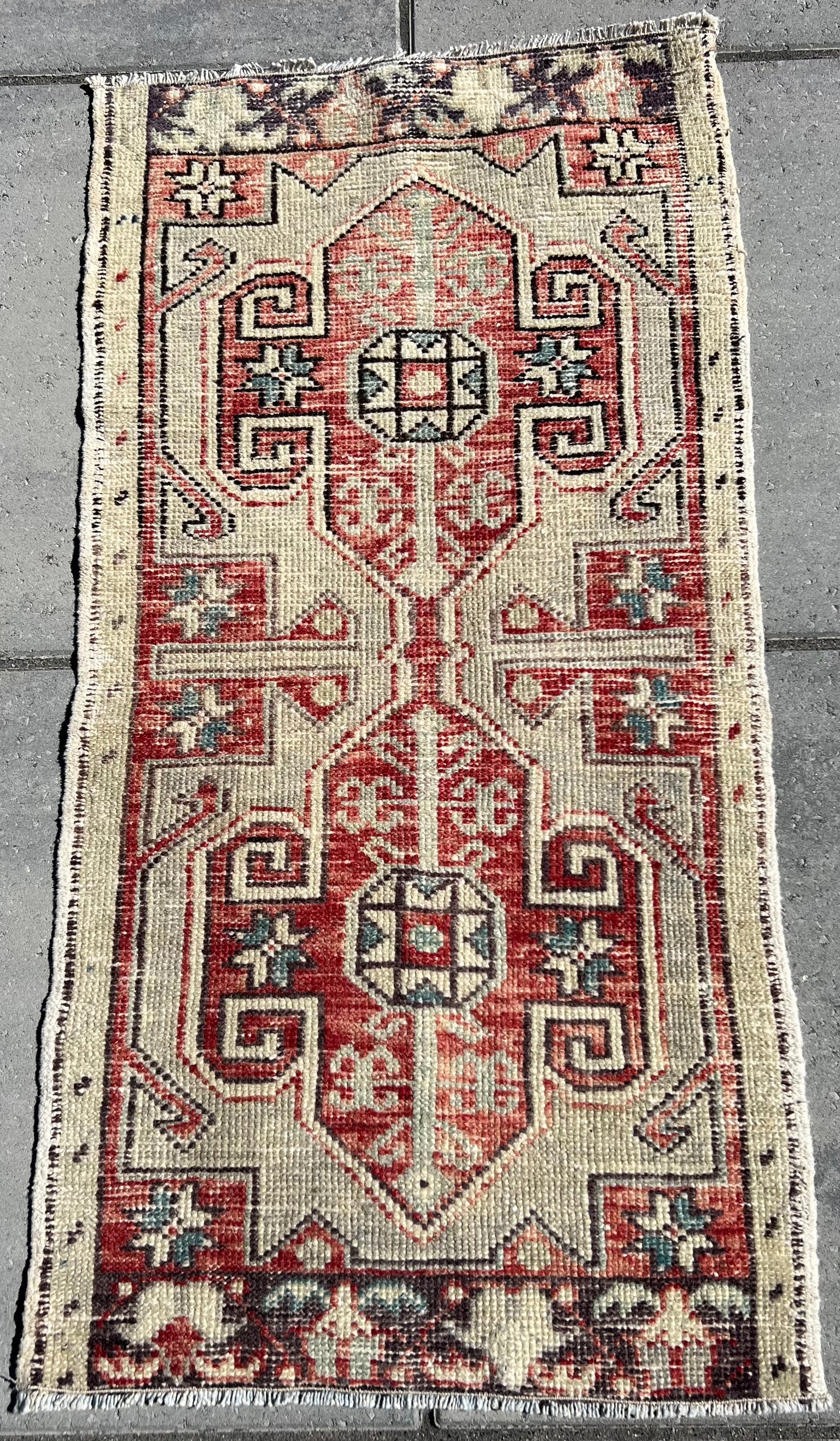 Vintage Turkish Yastik Rug J78993