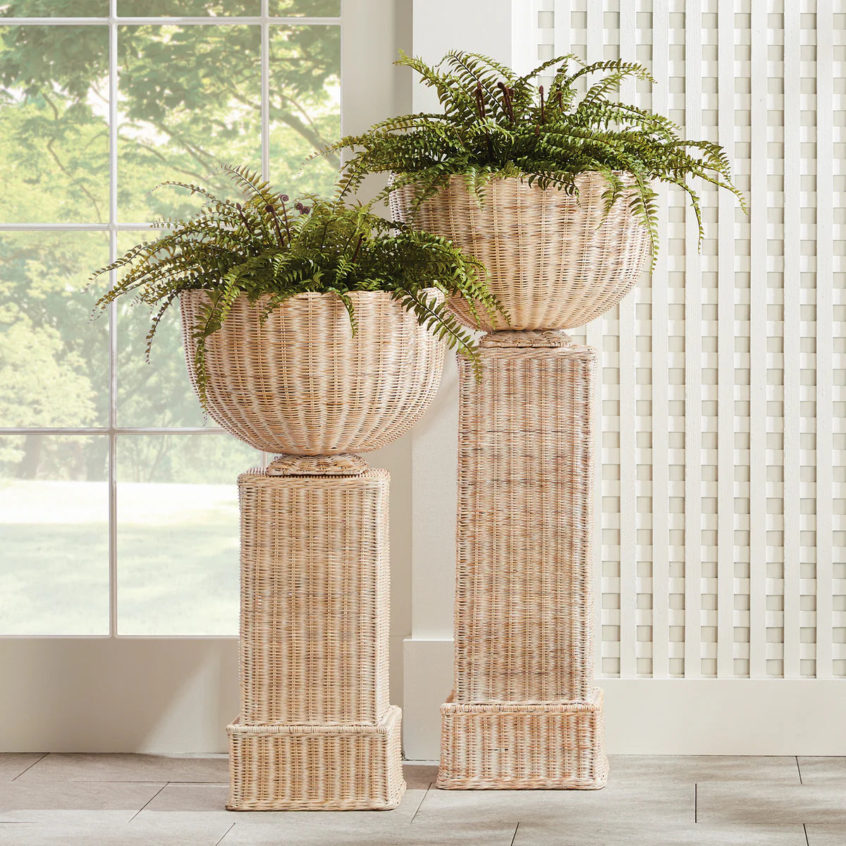 Charleston Rattan Pedestal – Short