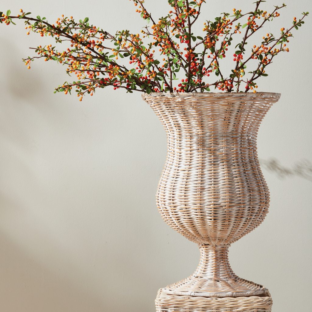 Chesapeake Rattan Footed Urn Narrow