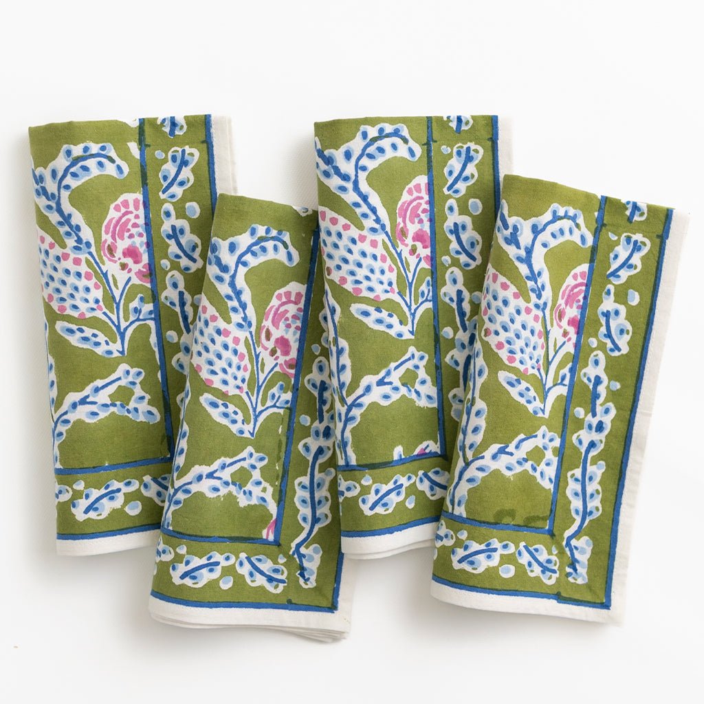 Pomegranate Climbing Dahlia Lavender & Fern Napkins