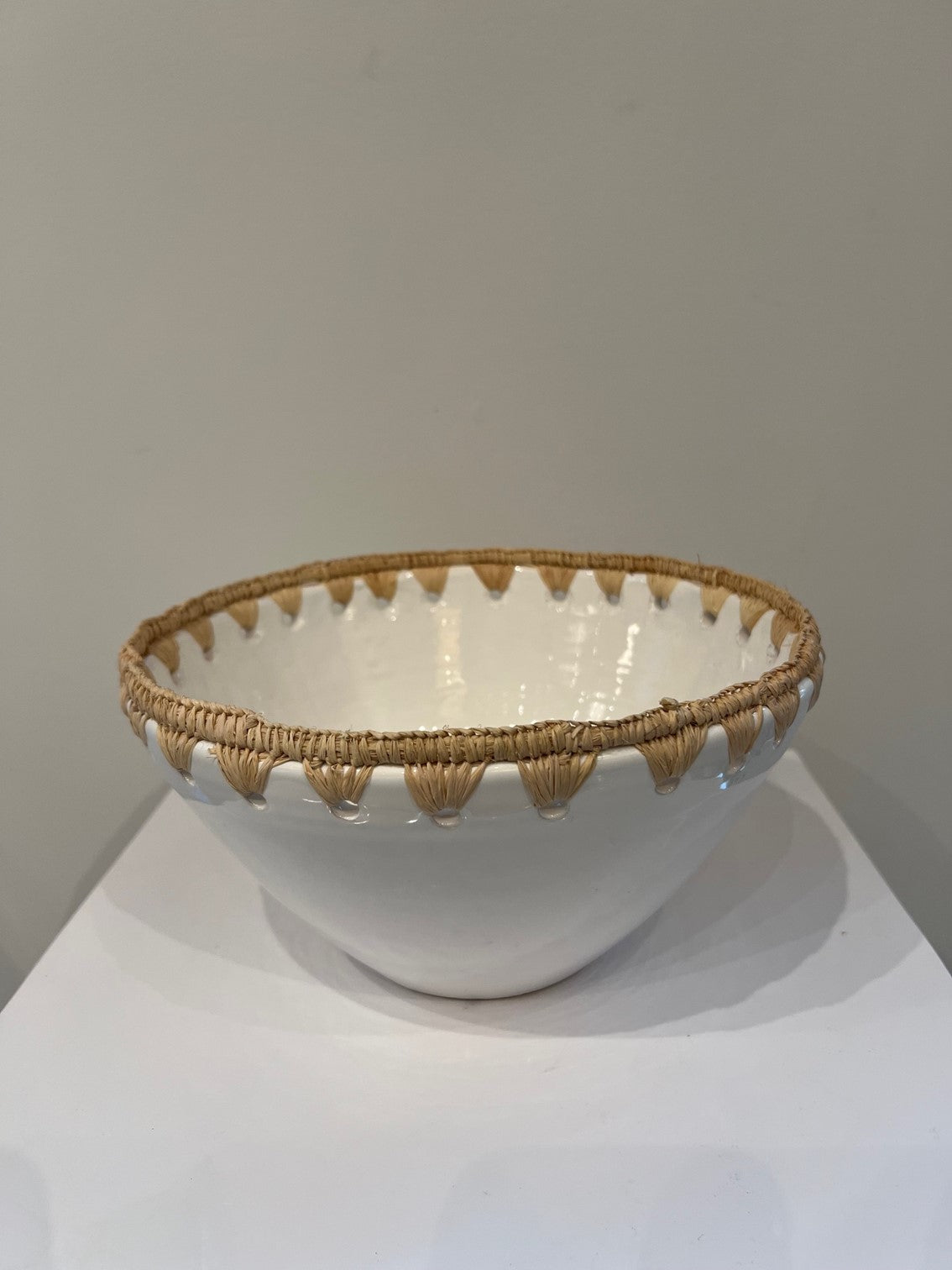 Moroccan Raffia Bowl Large