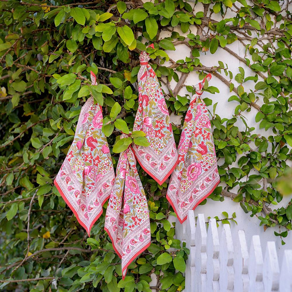 Pomegranate Wildflower Garden Napkin - set of 4