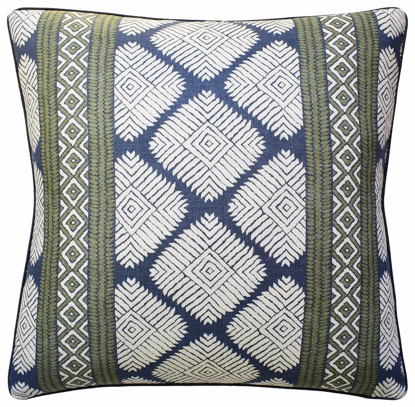 Throw Pillow: Austin (Bluestone/Green) 22" x 22"
