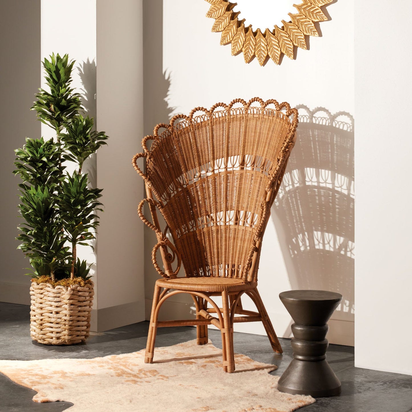 Fallon Basket set of 2 semi-bleached Abaca