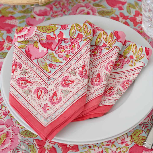 Pomegranate Wildflower Garden Napkin - set of 4