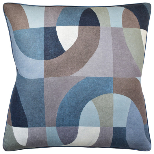 Throw Pillow: Colonnade (Indigo) 22" x 22"