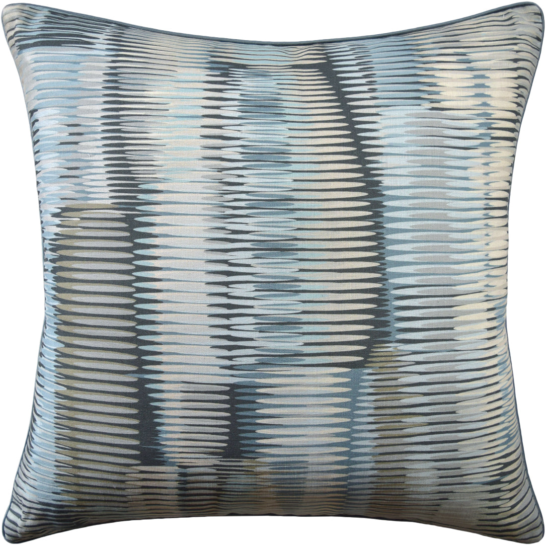 Throw Pillow: Alcantara Aqua Black 22" x 22"