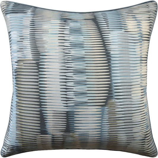 Throw Pillow: Alcantara Aqua Black 22" x 22"