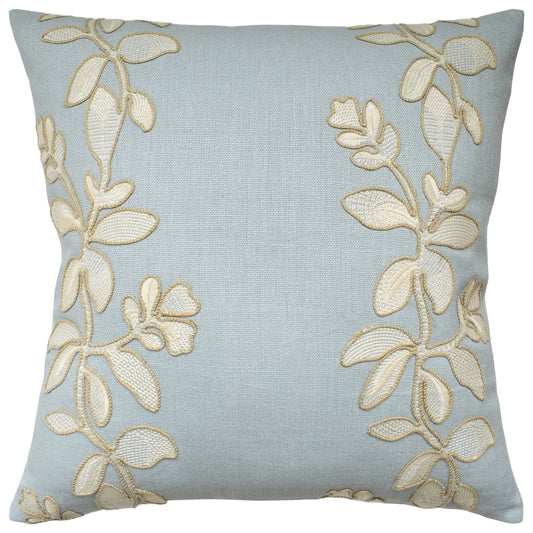Throw Pillow: Ginger Flower Celeste 22" x 22"