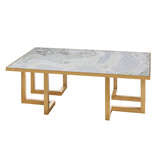 Geometric Cocktail Table with Onyx Top