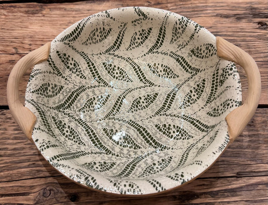 9" Veg Bowl w/ Handles Paisley