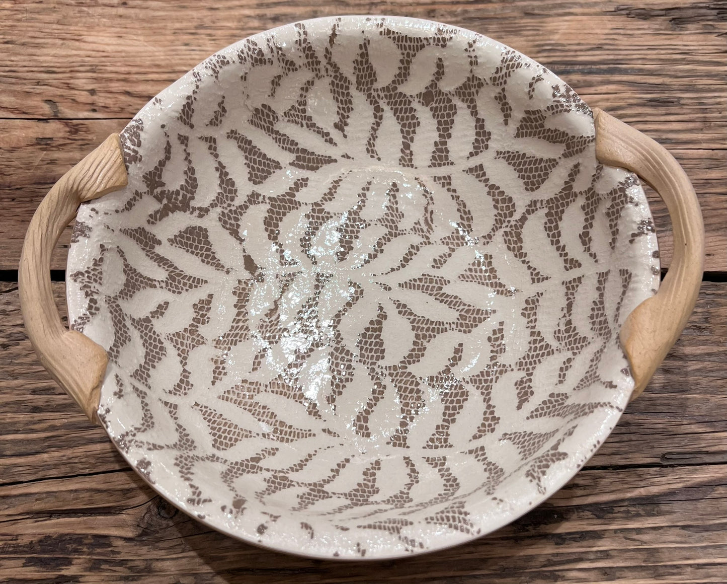 9" Veg Bowl w/ Handles Fern