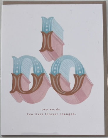 Stationery Biely and Shoaf Co I Do Wedding Card
