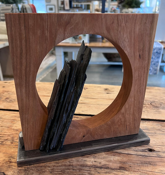 Bob Grosse - sculpture cherry & New England slate