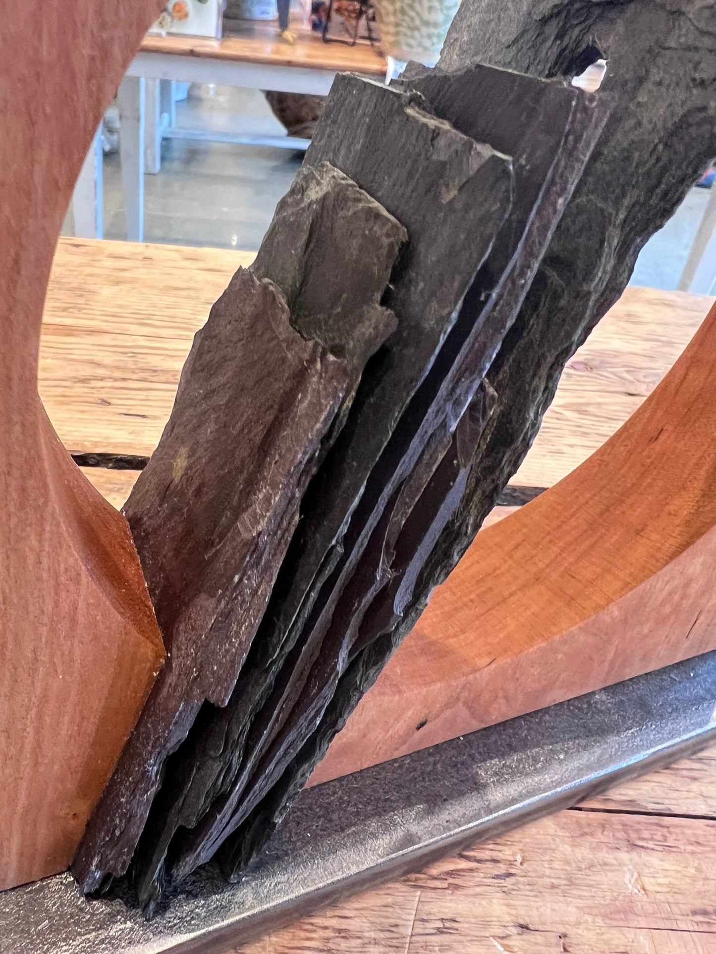 Bob Grosse - sculpture cherry & New England slate