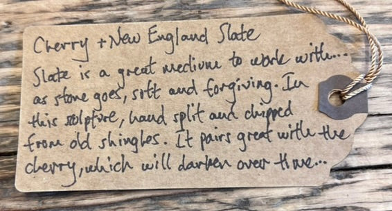 Bob Grosse - sculpture cherry & New England slate