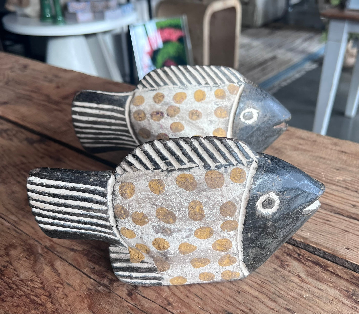 Moroccan Hand Carved Painted Fish
