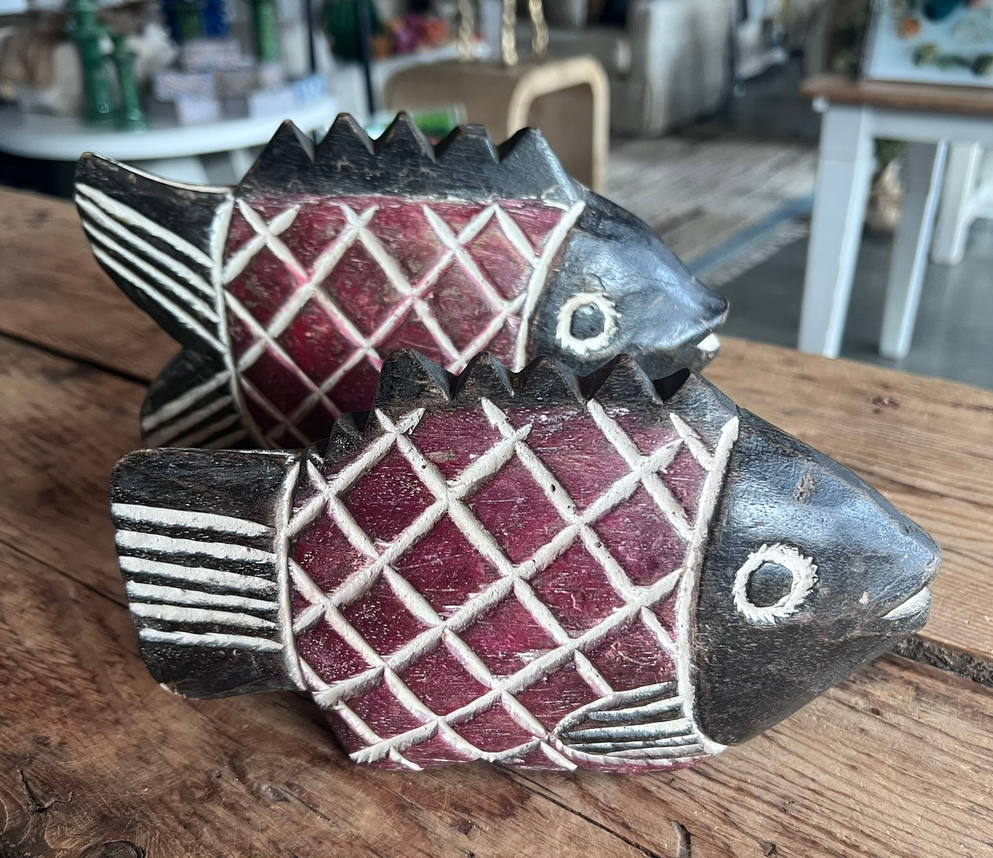 Moroccan Hand Carved Painted Fish