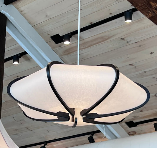 Otis Light white black catenary light 23" ebonized ash