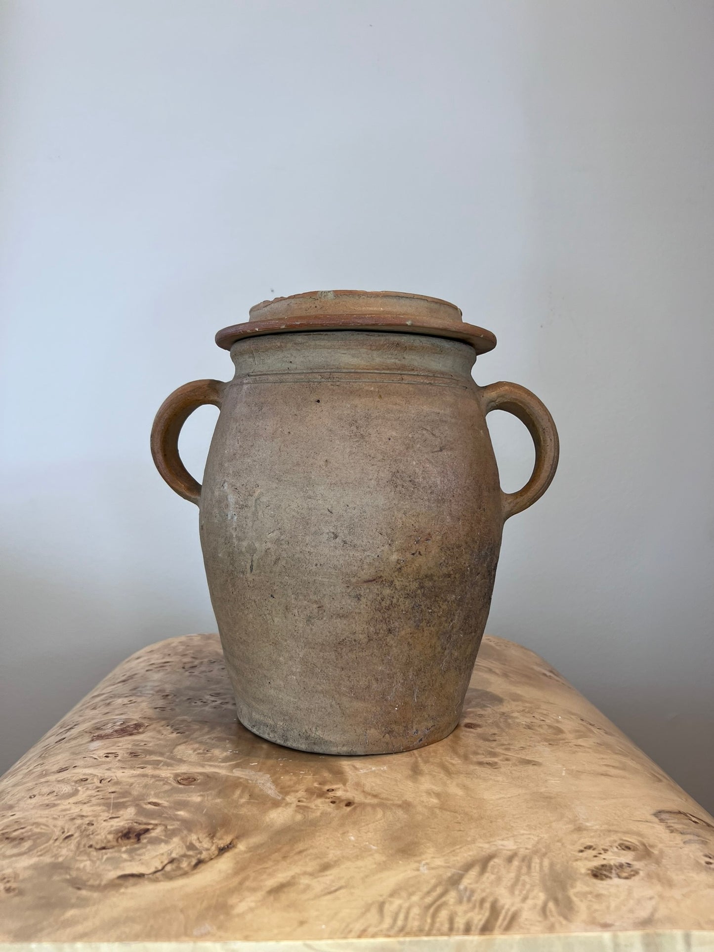 Antique French Earthenware Medium Urn 1