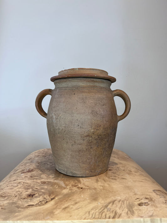 Antique French Earthenware Medium Urn 1