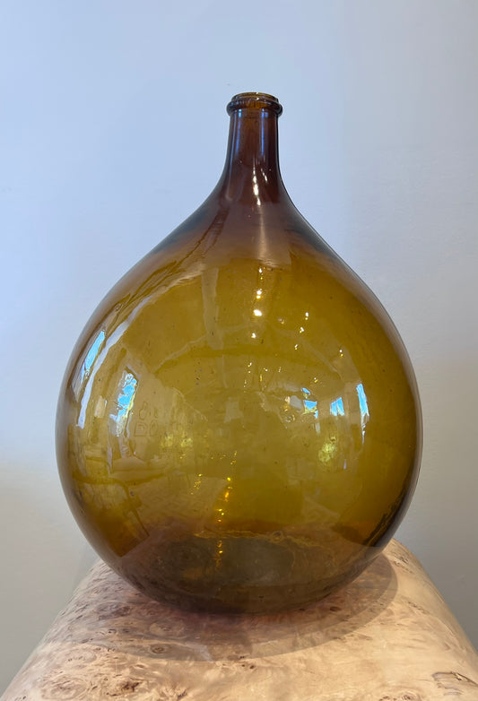 La Dame-Jeanne Glass Bottle Large Amber