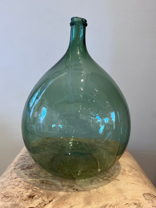 La Dame-Jeanne Glass Bottle Medium Green