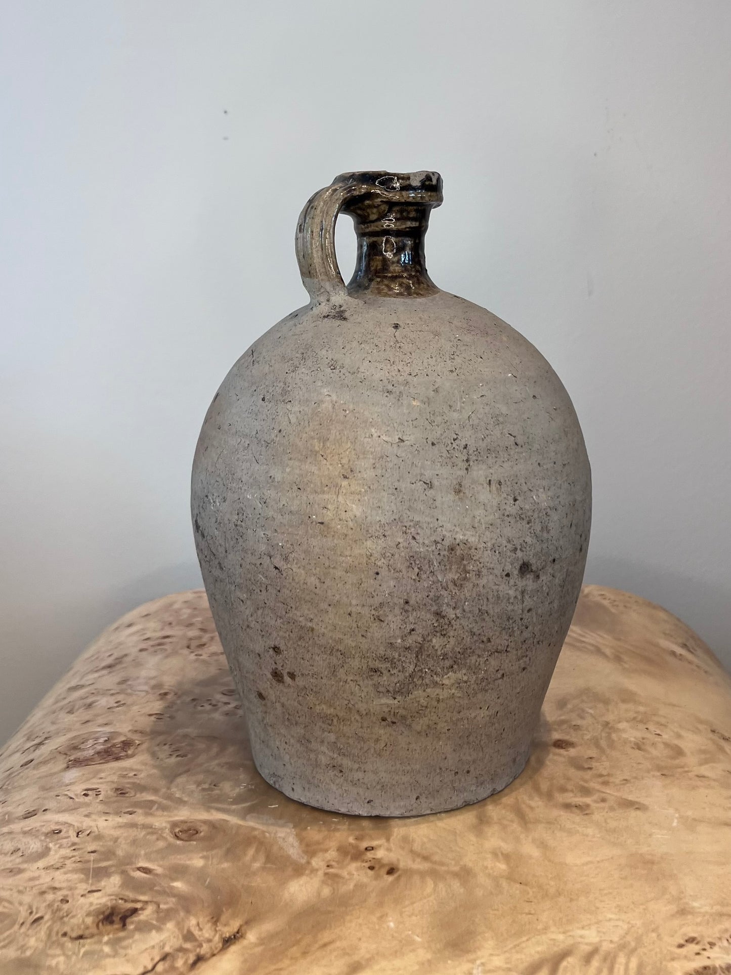 Antique French Walnut Oil Vessel