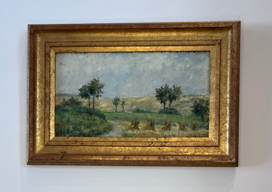 Artwork - Oil Painting Landscape Wheat Field