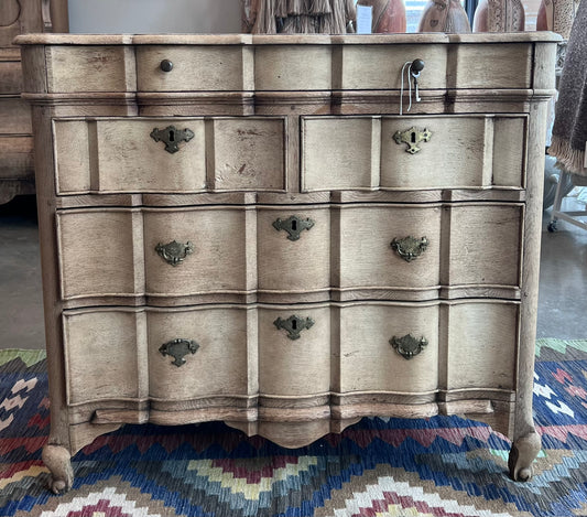 19th Century Light Oak French Commode (Dresser)