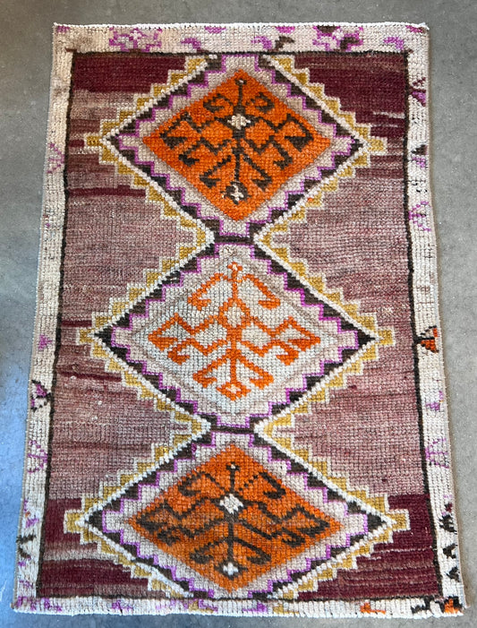 Vintage Turkish Yastik Rug J77692
