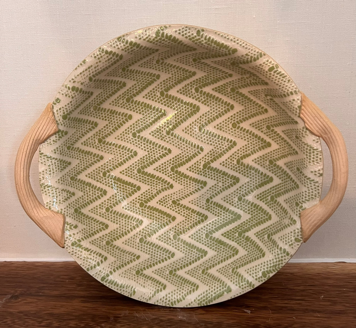 9" Veg Bowl w/ Handles Chevron