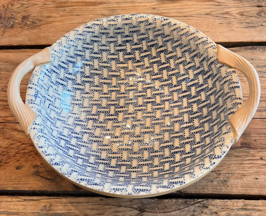 9" Veg Bowl w/ Handles Wicker