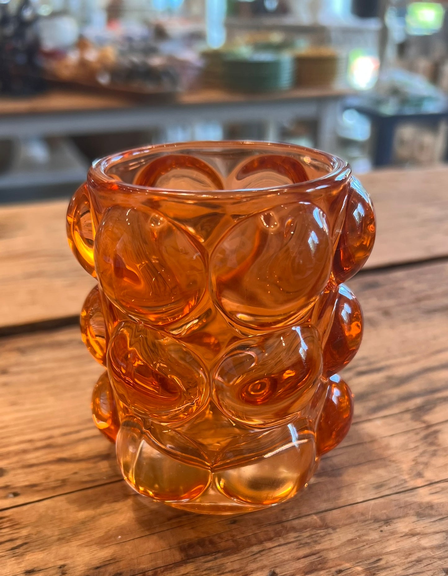 PD-15O - Orange Bubble Tealight Holder