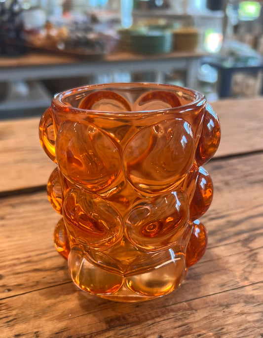 Orange Bubble Tealight Holder