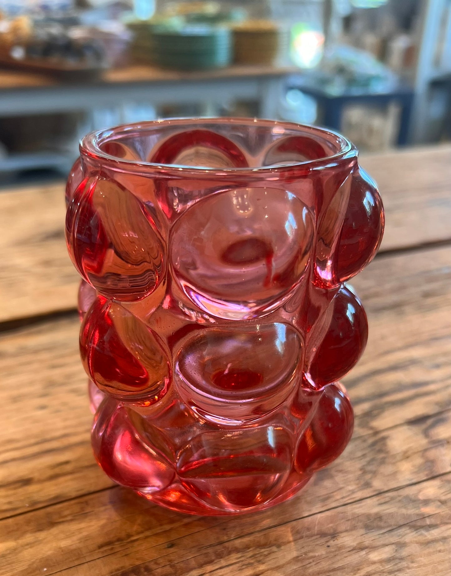PD-15P - Pink Bubble Tealight Holder