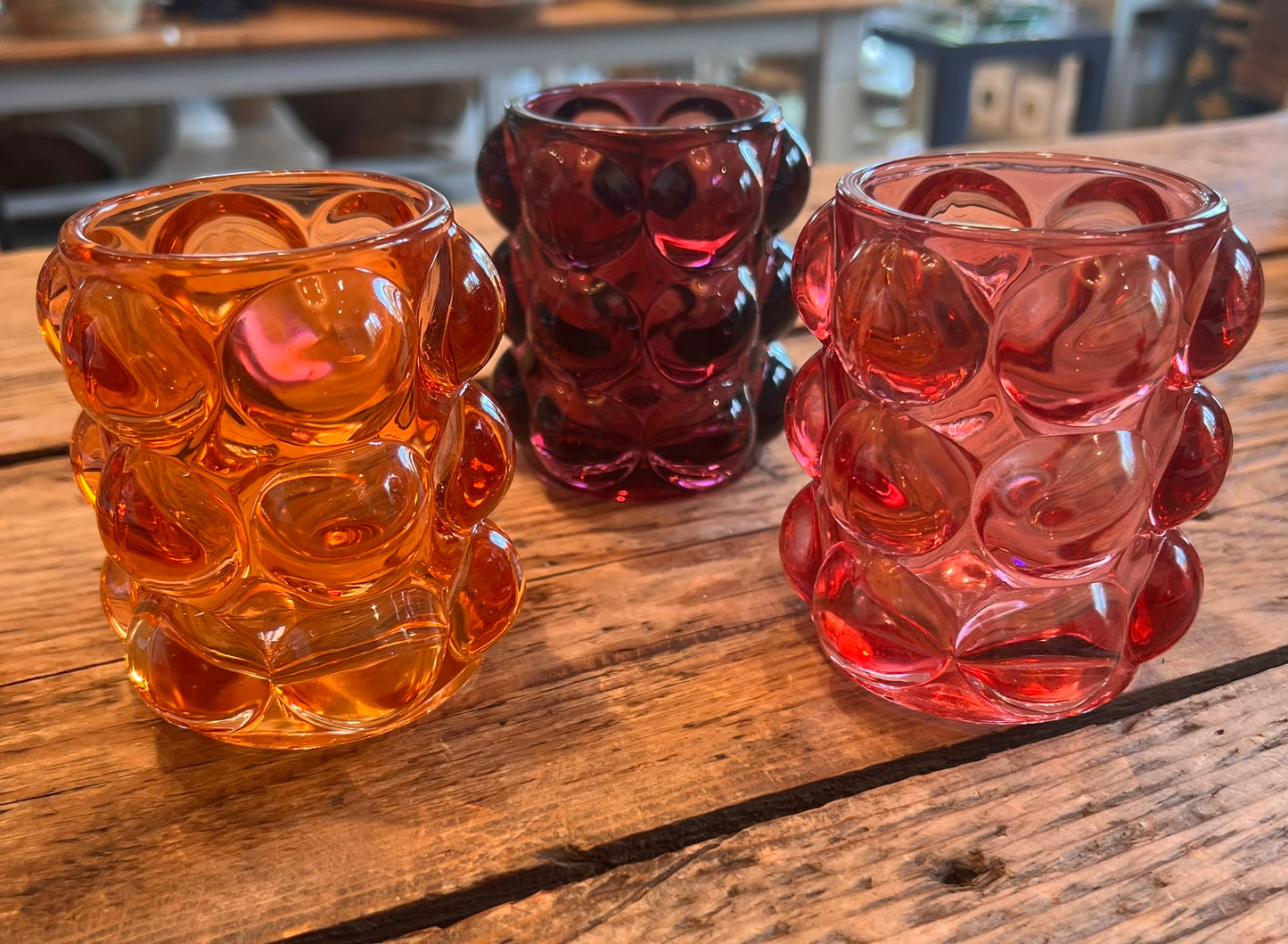 PD-15O - Orange Bubble Tealight Holder