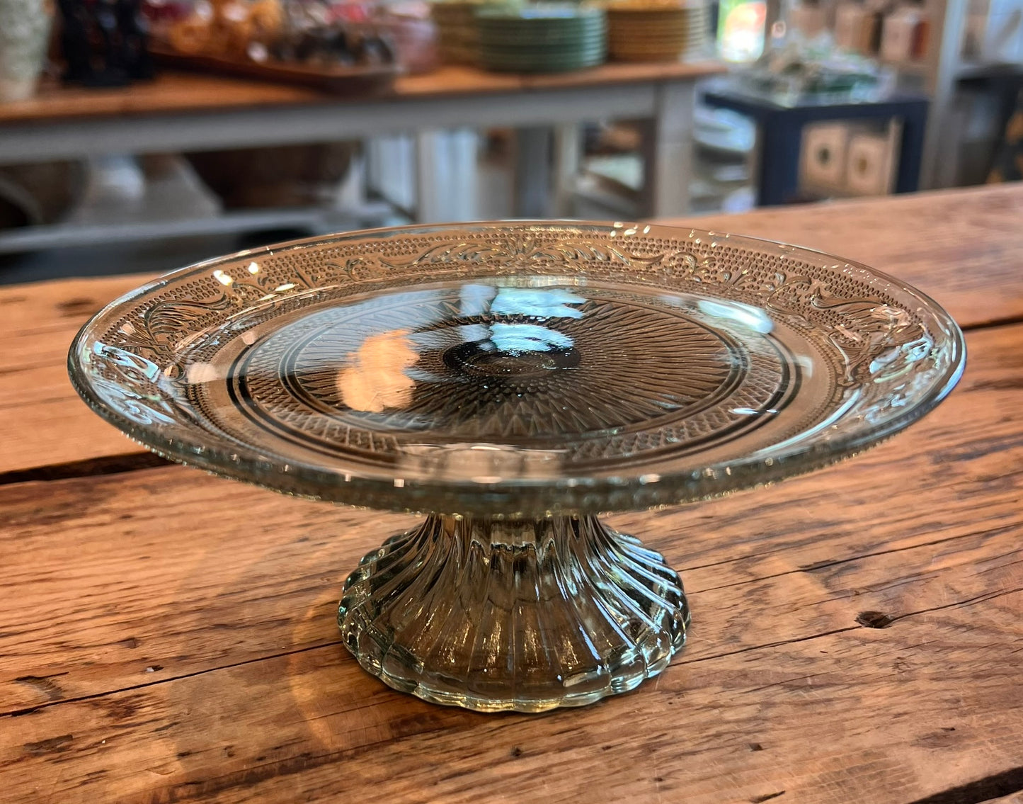 PD-18 - Cake Stand in Green Glass
