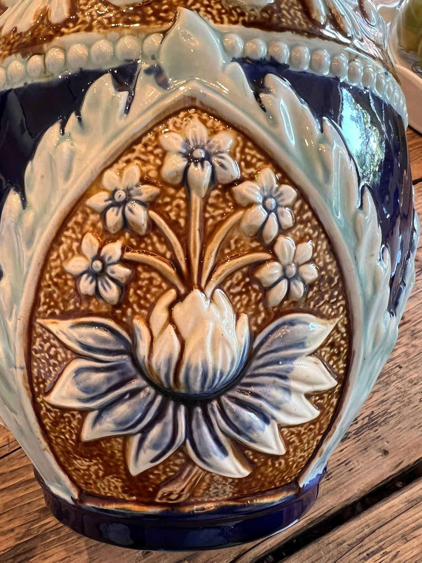 PD-19 - Blue/Cognac Flower Vase